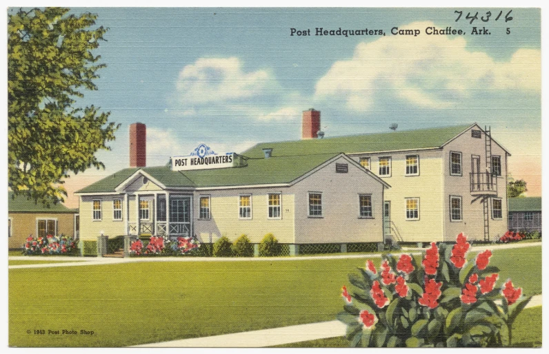 this postcard shows a painting of an historic restaurant called the rosebulbie gump club in al, usa