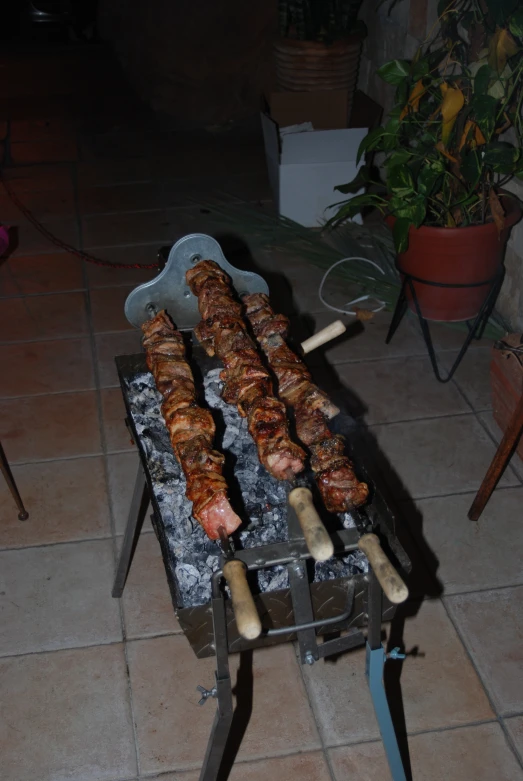 there are lots of food on the grill ready to be served