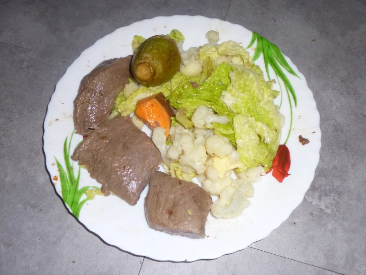a plate with various vegetables on it