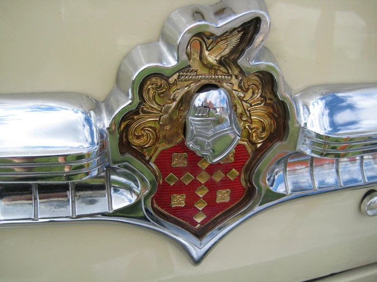 a decorative emblem on the side of a vehicle