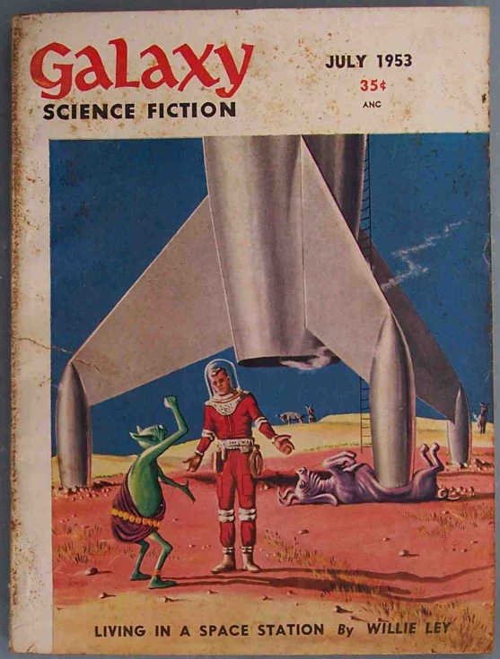 a book cover for the science fiction titled galaxy