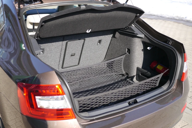 the trunk area of an suv with its hatch opened