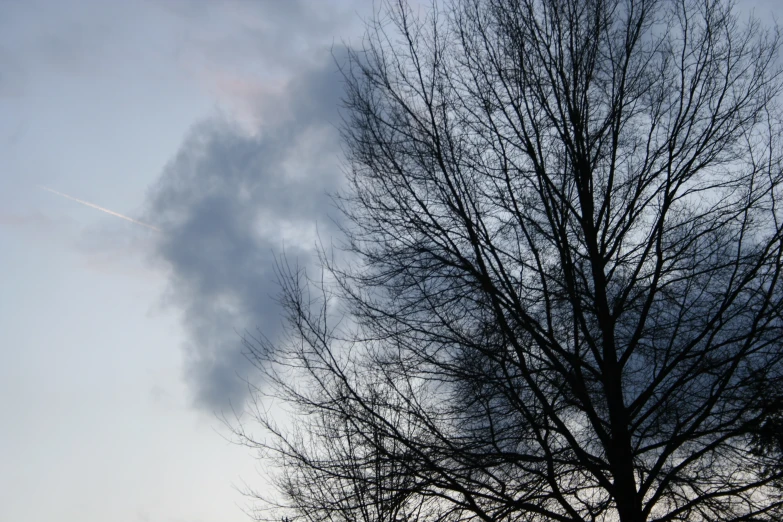 some black and gray clouds and a single bird flying in the sky