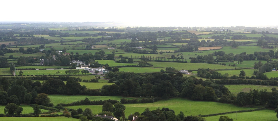 the view of a countryside from a plane