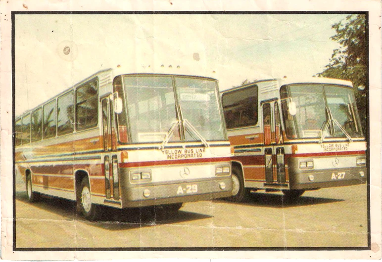 a couple of buses parked next to each other