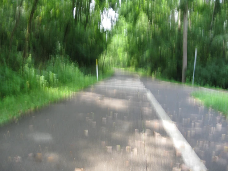 a picture taken from the camera of a road