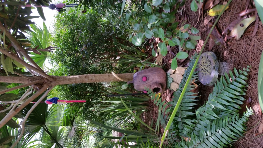 a stuffed bear that is in the ground