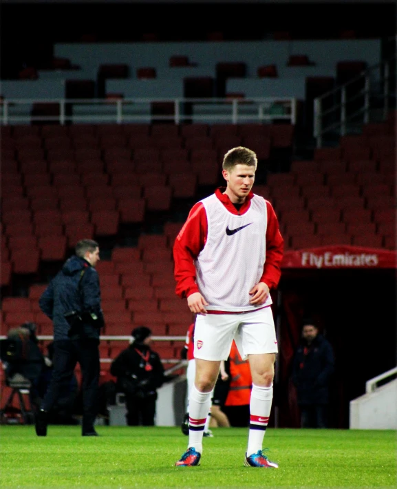 a man in a jersey playing soccer