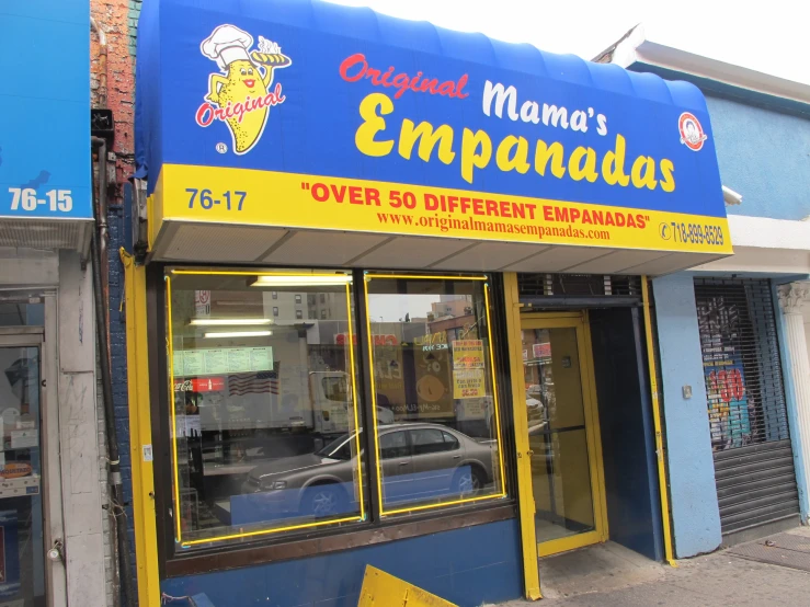 the front of an empty indian restaurant