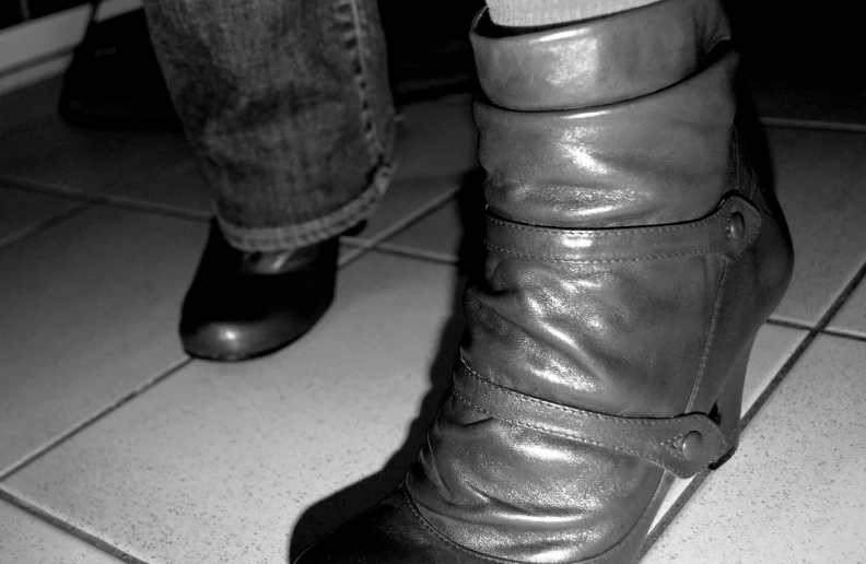 a close up po of a pair of boots