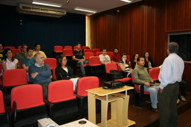 people watching some movie at the same stage