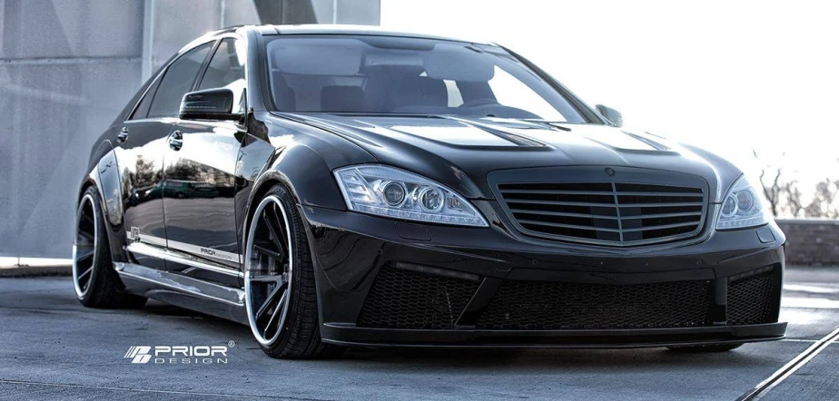 this mercedes s - class is a black beauty