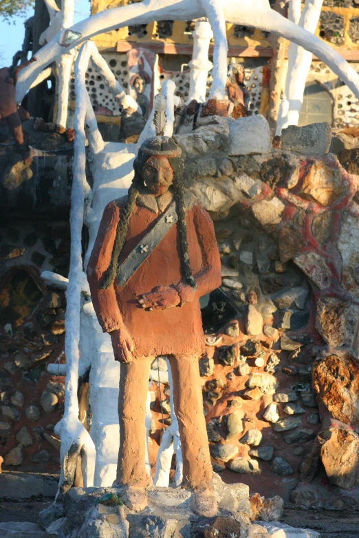 a statue of a soldier made out of clay