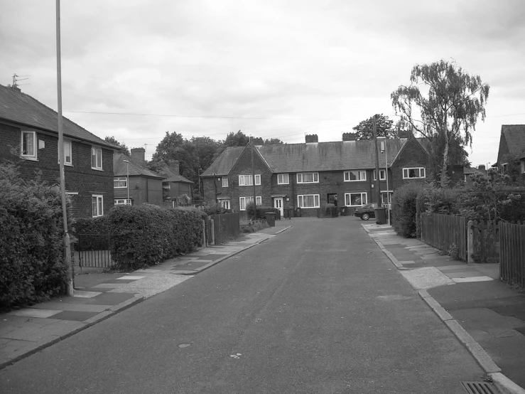 a street with several houses next to each other