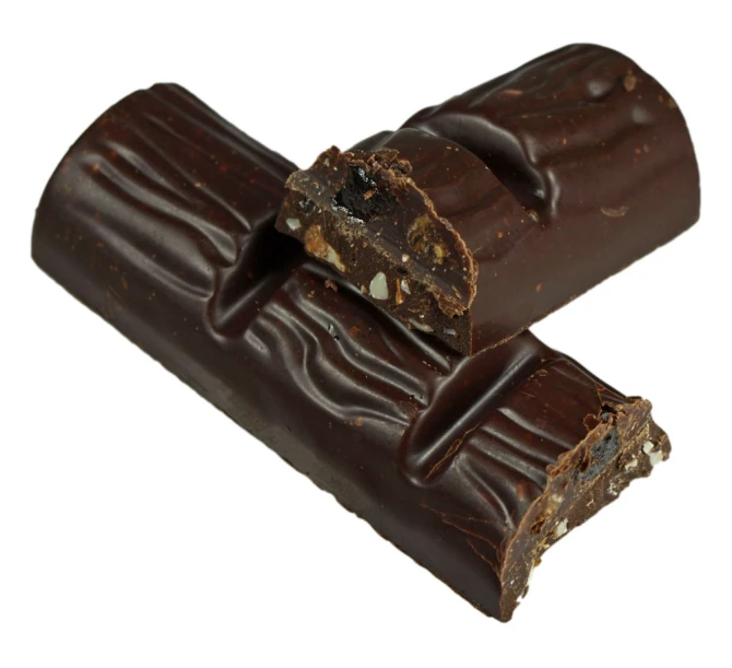 chocolate nuter sticks on a white background