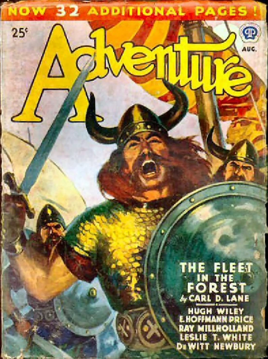 a magazine cover for adventure with a man on it