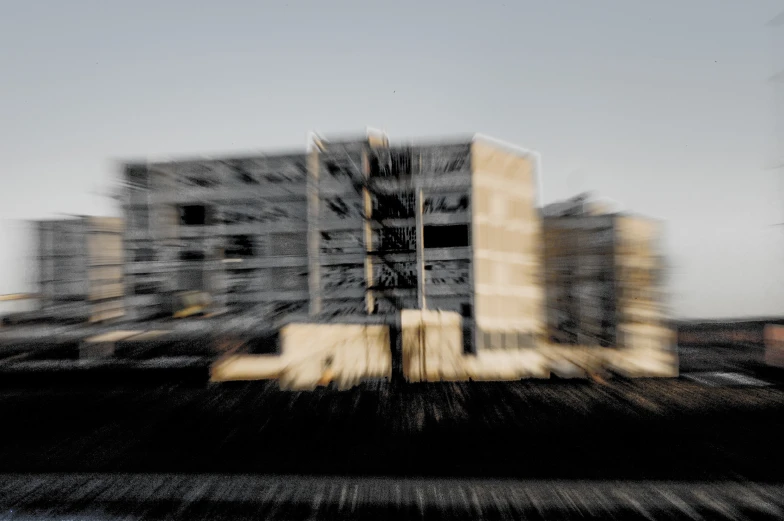 motion blurred pograph of a city building