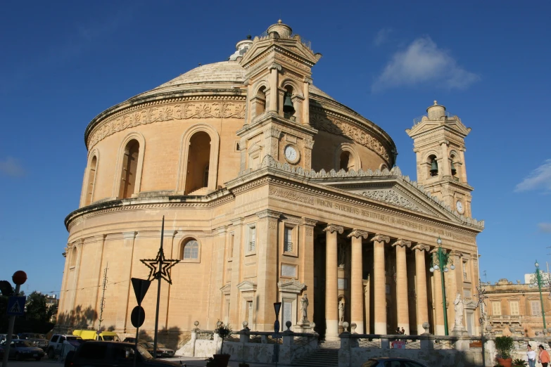 a large building with a clock on it