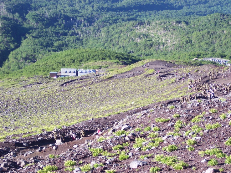 this is a landscape with people standing in it