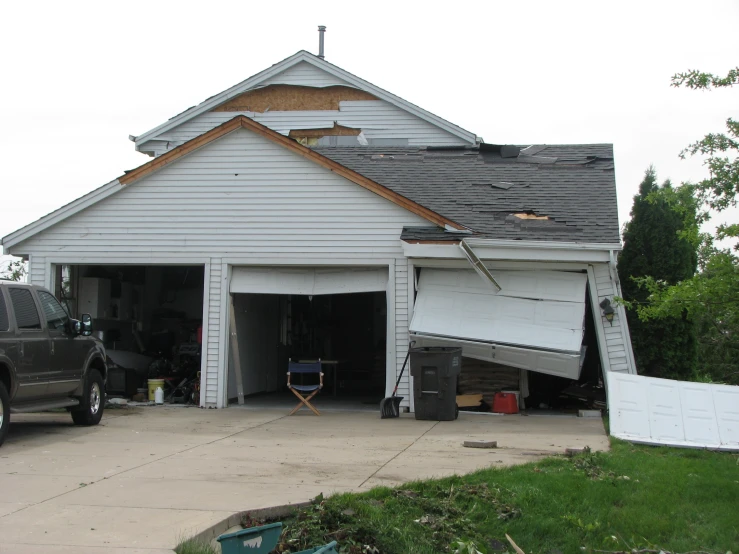 the garage is all done and the roof is shingled off