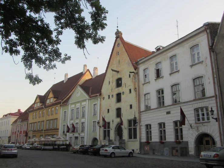 the buildings in this po are old and some have dorm roofs