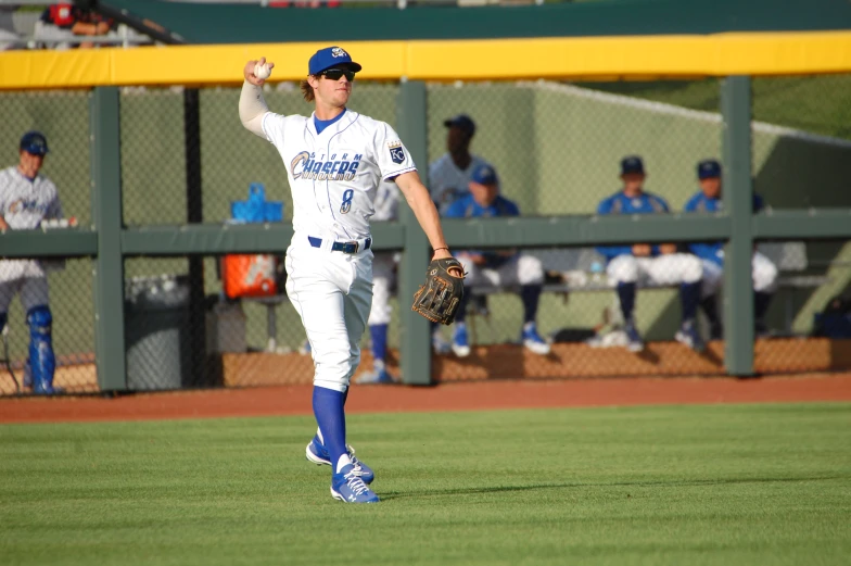 there is a baseball player that has thrown a ball