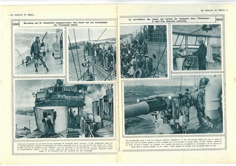 pages of a newspaper with pictures of various people on boats