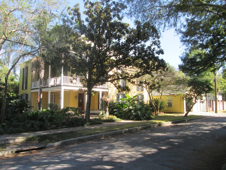 a house that is yellow in color