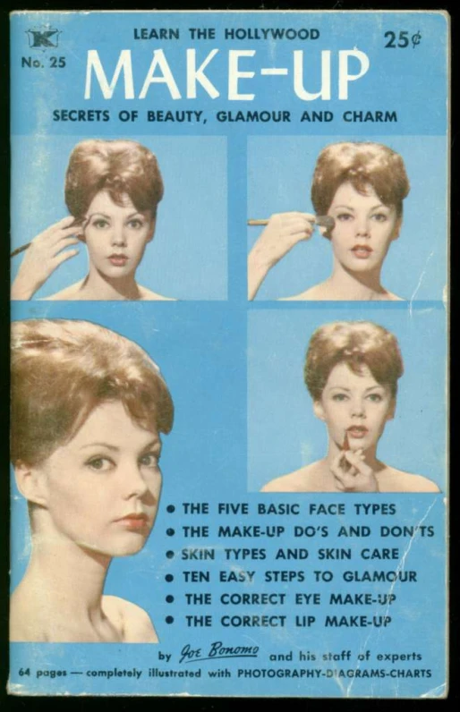 the back cover of a magazine for make up, with instructions