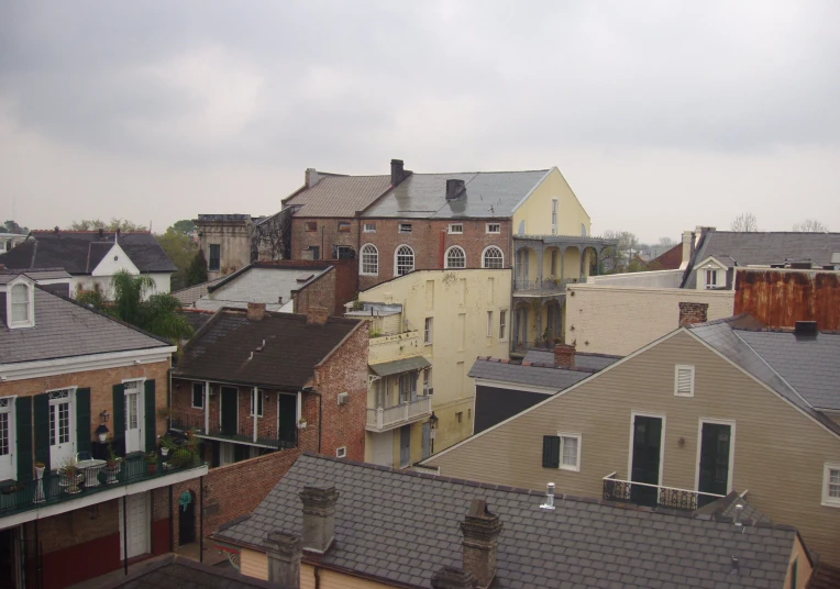 an overview view of houses from a high angle