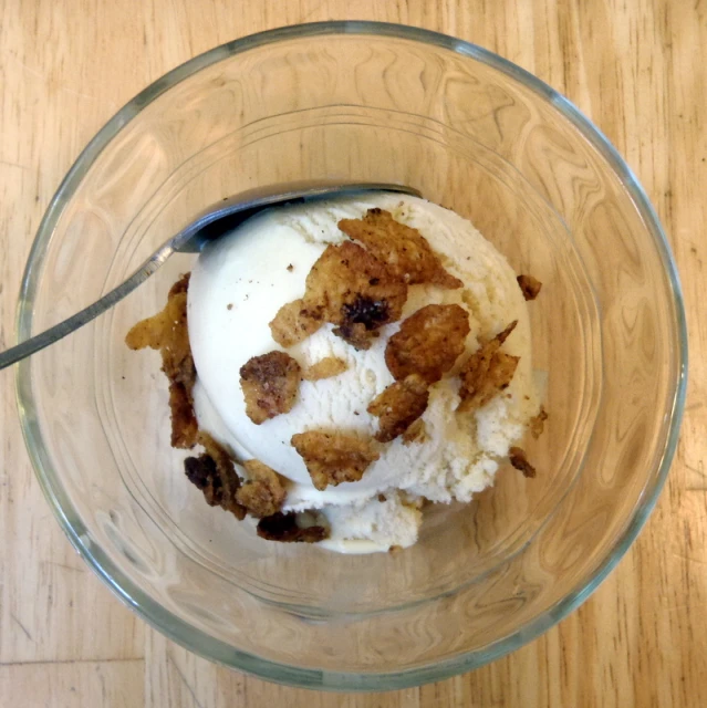 a close up of a bowl of ice cream