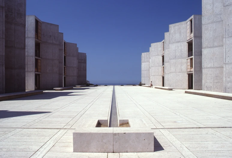 empty concrete blocks in a desert type setting