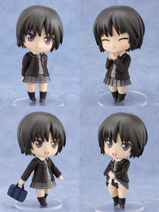 four images of various figurines of the same character