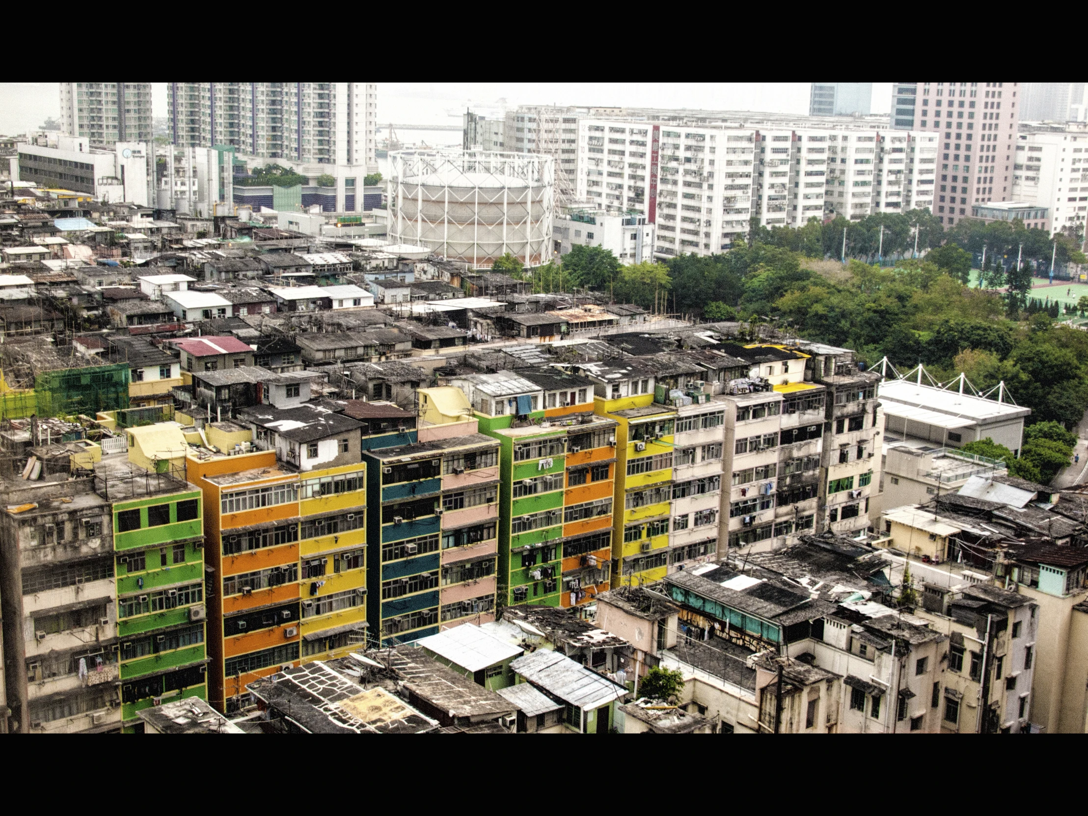 a view of the city and lots of buildings