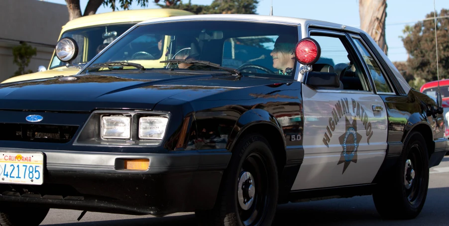 this is an image of an old police car with a fake