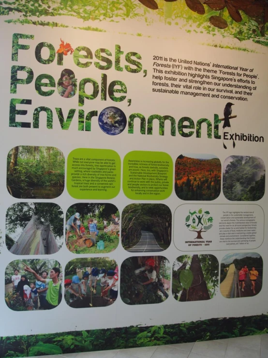 a sign describing environmental effects near a park