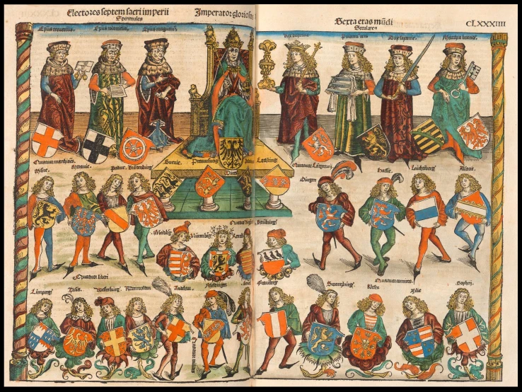 a painting of people from medieval times