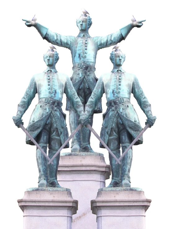 an image of two men that are in a statue