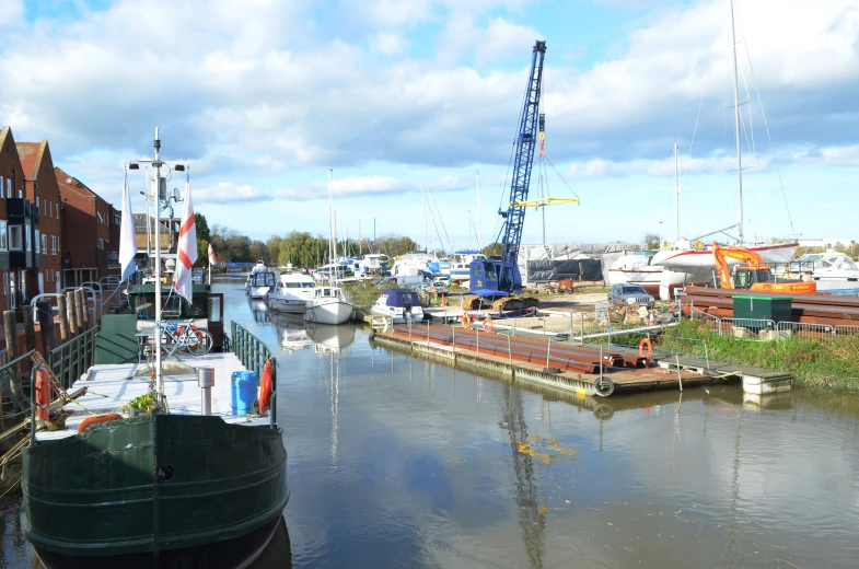 an image of the harbor that is being built