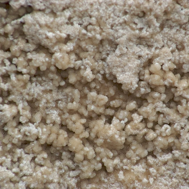 an aerial view of a pile of grains