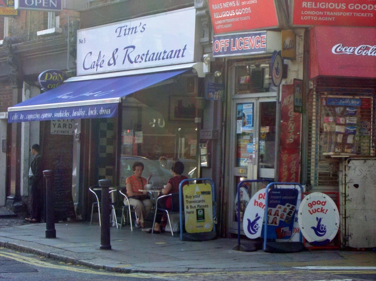 a small cafe and restaurant has many menus