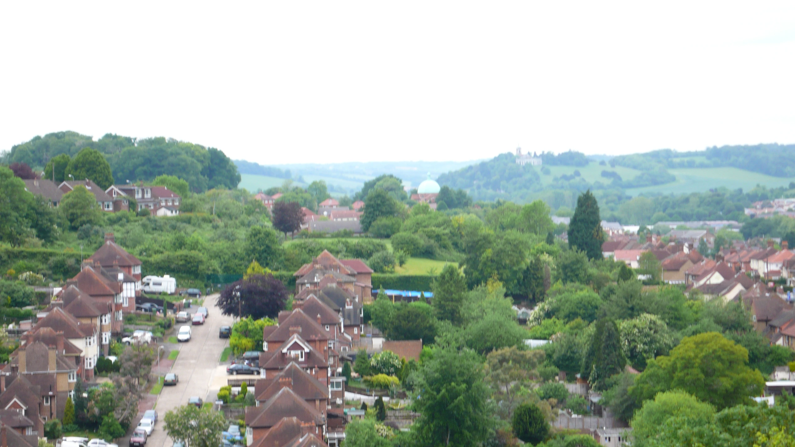 a small town that is surrounded by trees