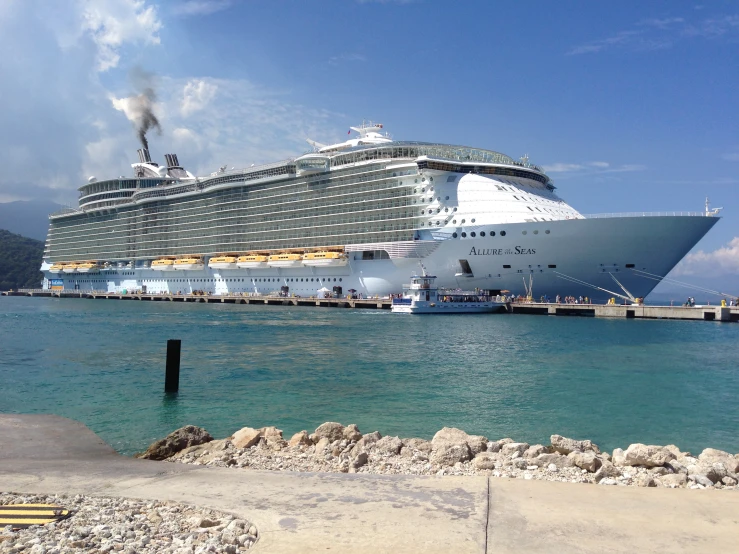 a cruise ship docked at the pier