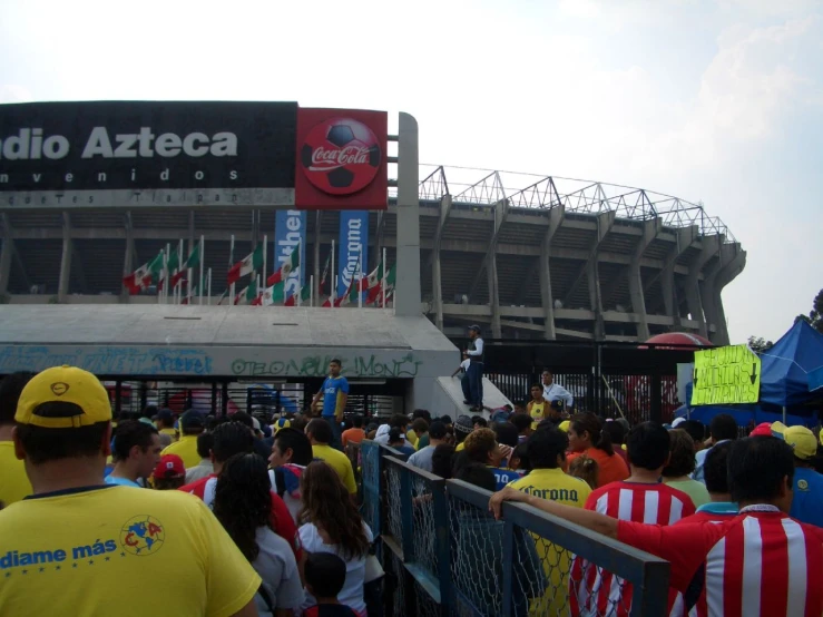 many fans of soccer are on the football field