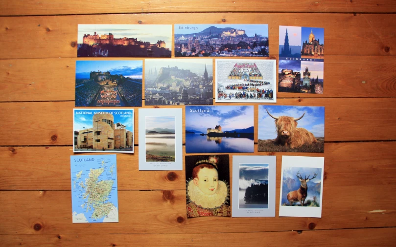 multiple pictures, including animals and their locations in them are arranged on the wall