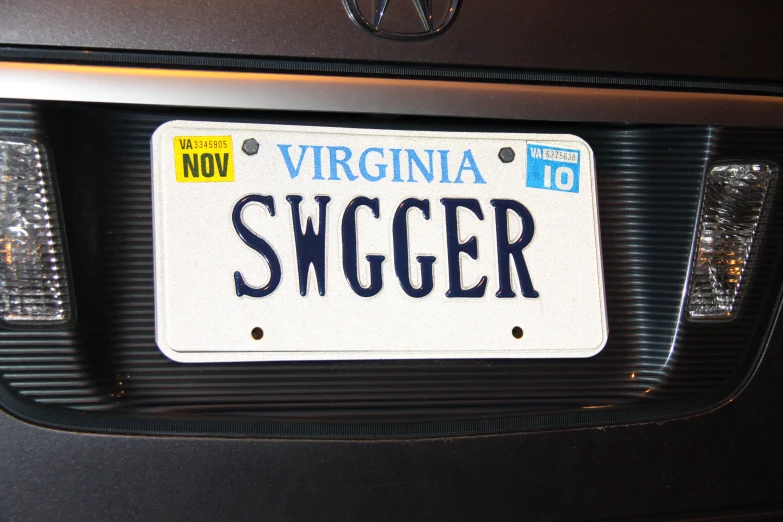 this is the license plate for a vehicle