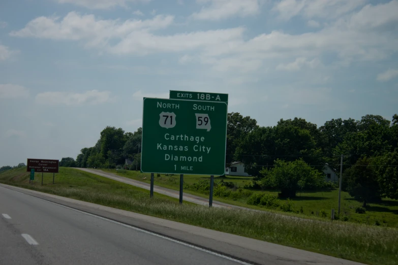 this is a highway sign for the interstate