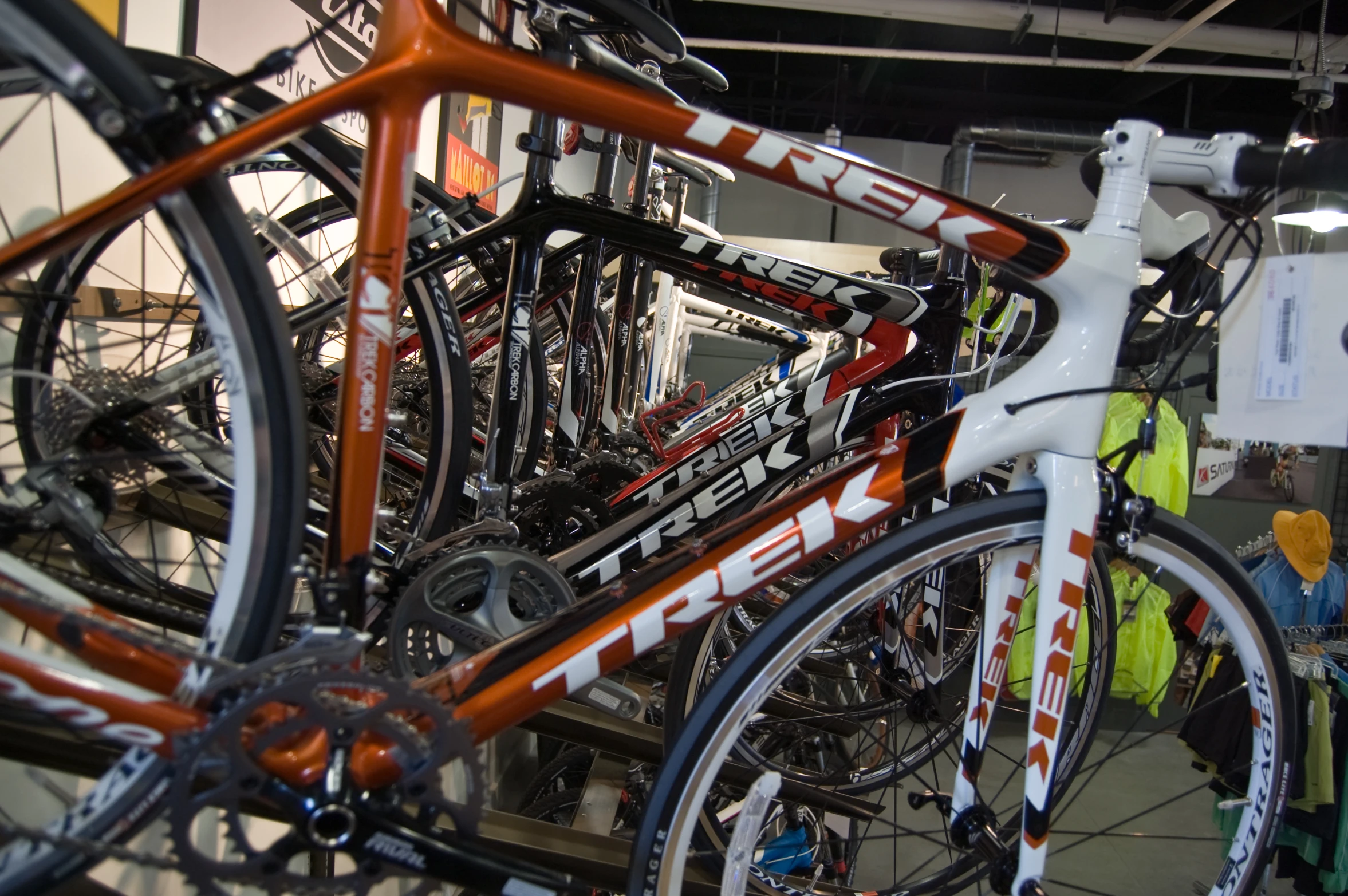 many bicycle racks sit next to each other