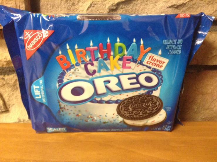 an oreo birthday cake snack on top of a counter