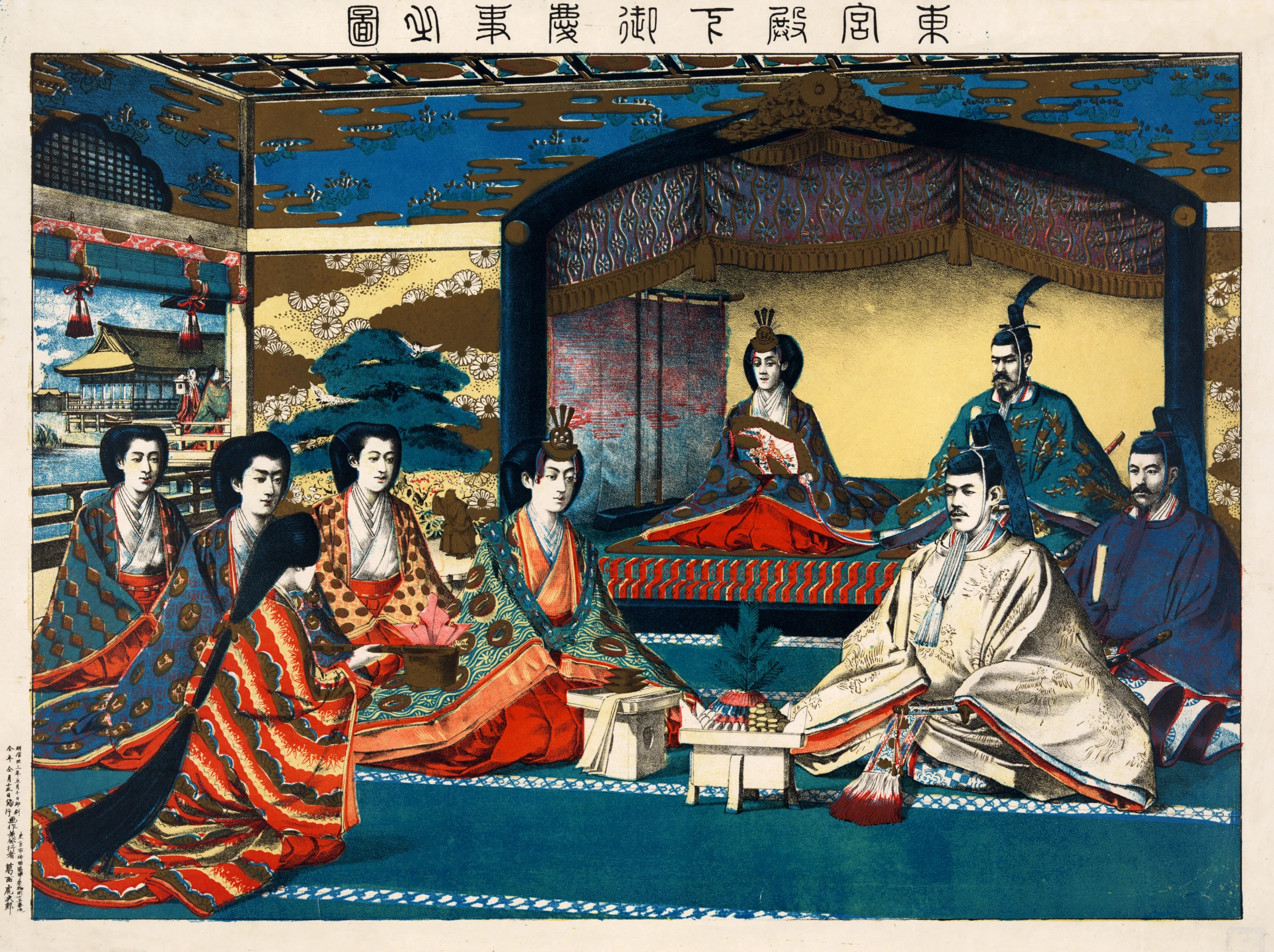 oriental ladies in their living room in the nineteenth century